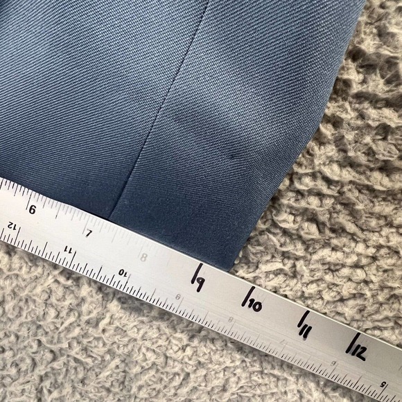 Vintage 70s Dress Slacks Men's 34x30 Blue Straight Leg Rockabilly Pockets Talon - Picture 5 of 10